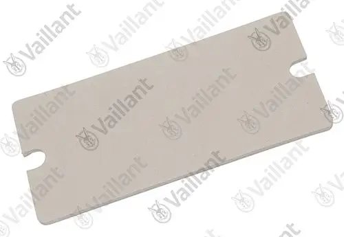 Vaillant Wärmedämmung, rechteckige Form mit Aussparungen, helle Oberfläche, geeignet für den Einsatz in Heizsystemen zur Dämmung.